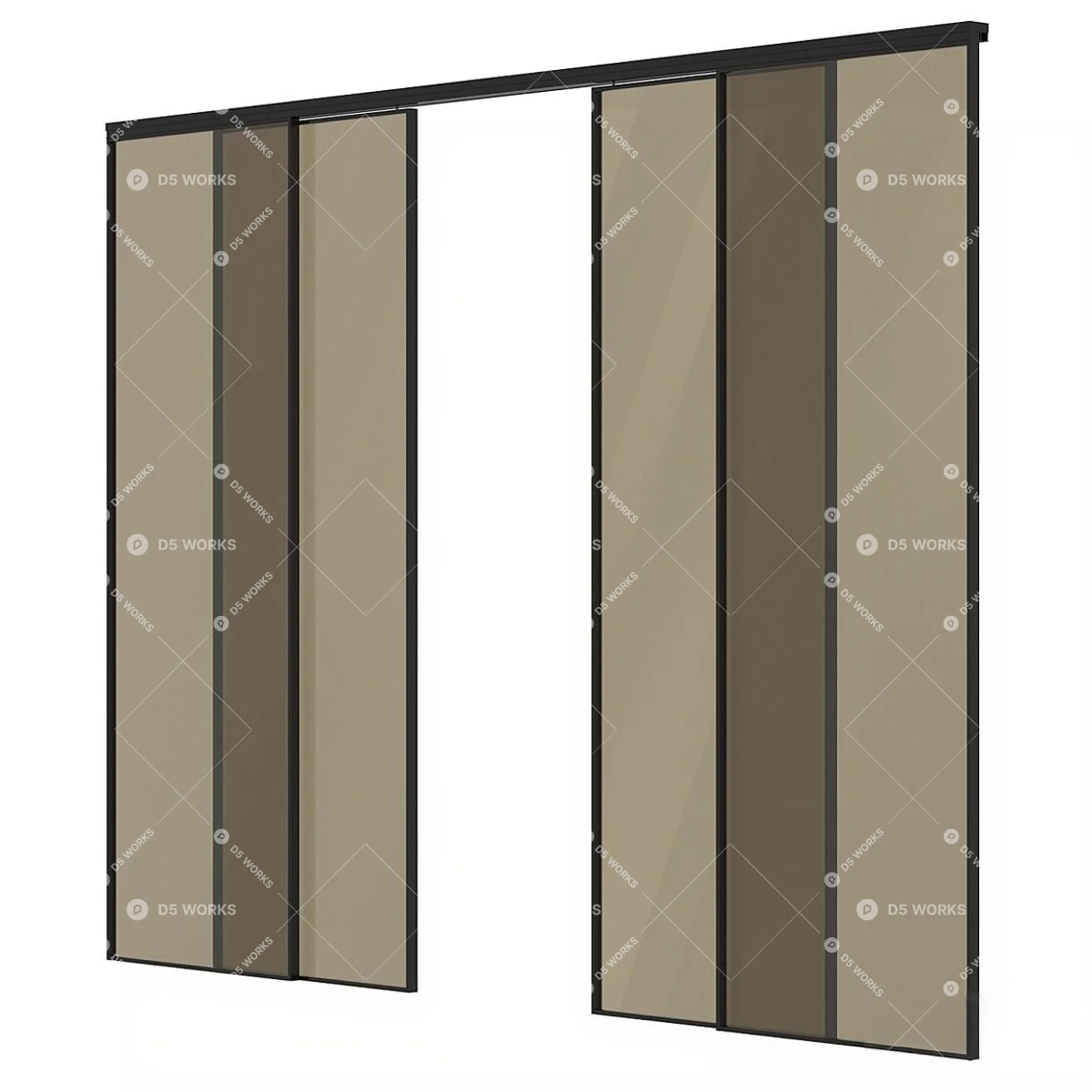 Sliding Door 3d model thumbnail 2