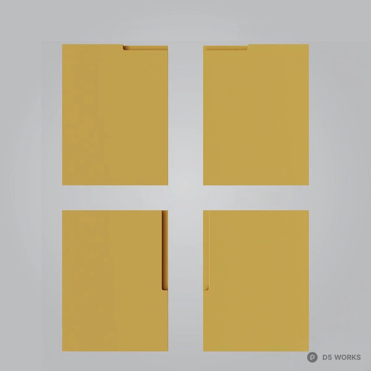 Minimalist Wood Panel Samples 3d model thumbnail 3