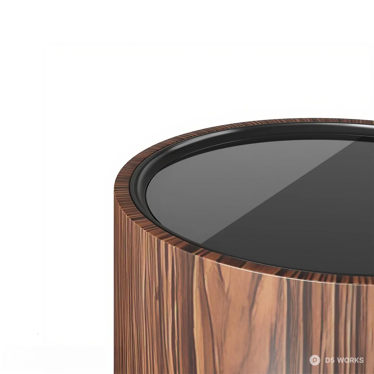 Wood Grain Marble Side & Corner Table 3d model thumbnail 5