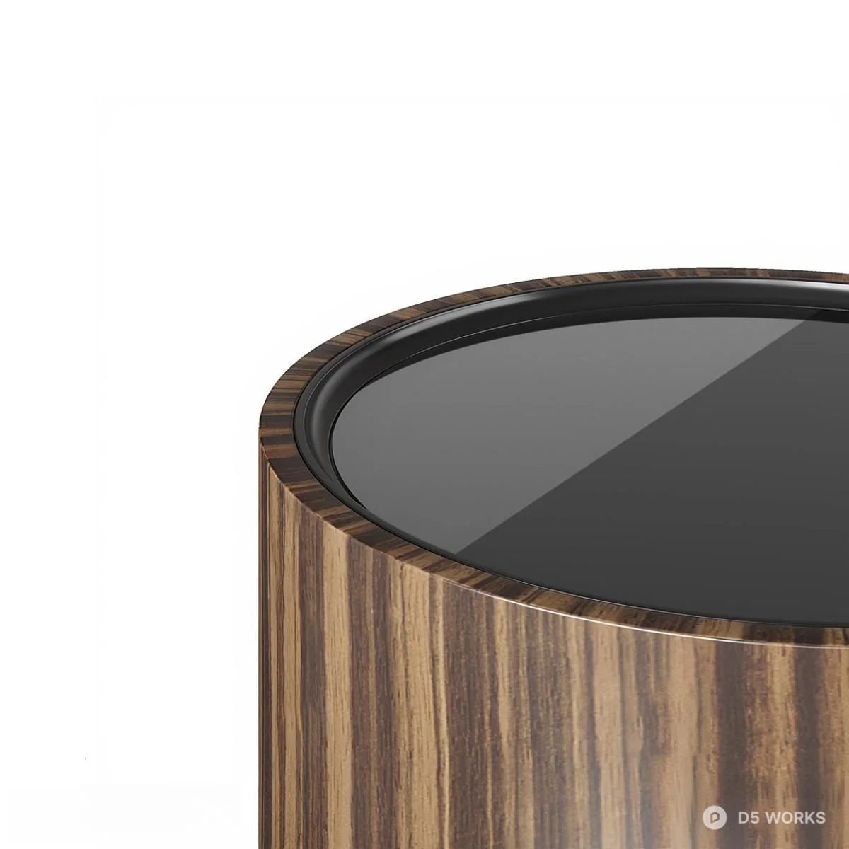 Wood Grain Marble Side & Corner Table 3d model thumbnail 6
