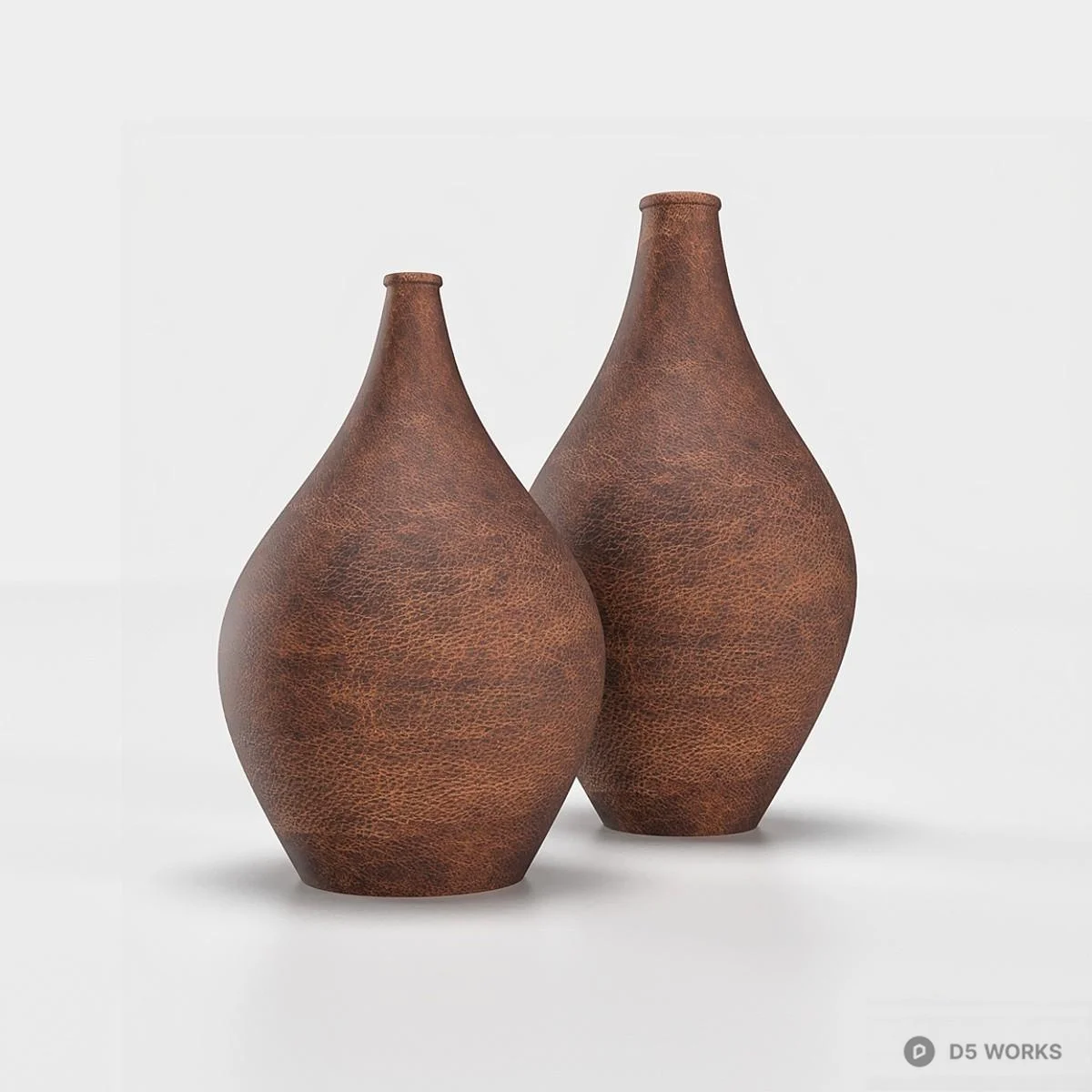 Rustic Ceramic Vase Set 3d model - Image 1