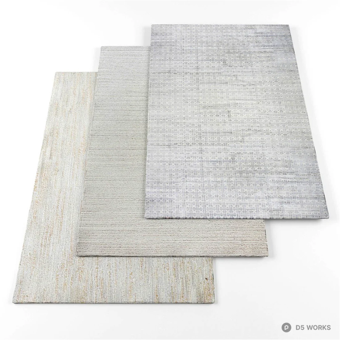 Minimalist Textured Area Rug 3d model - Image 1