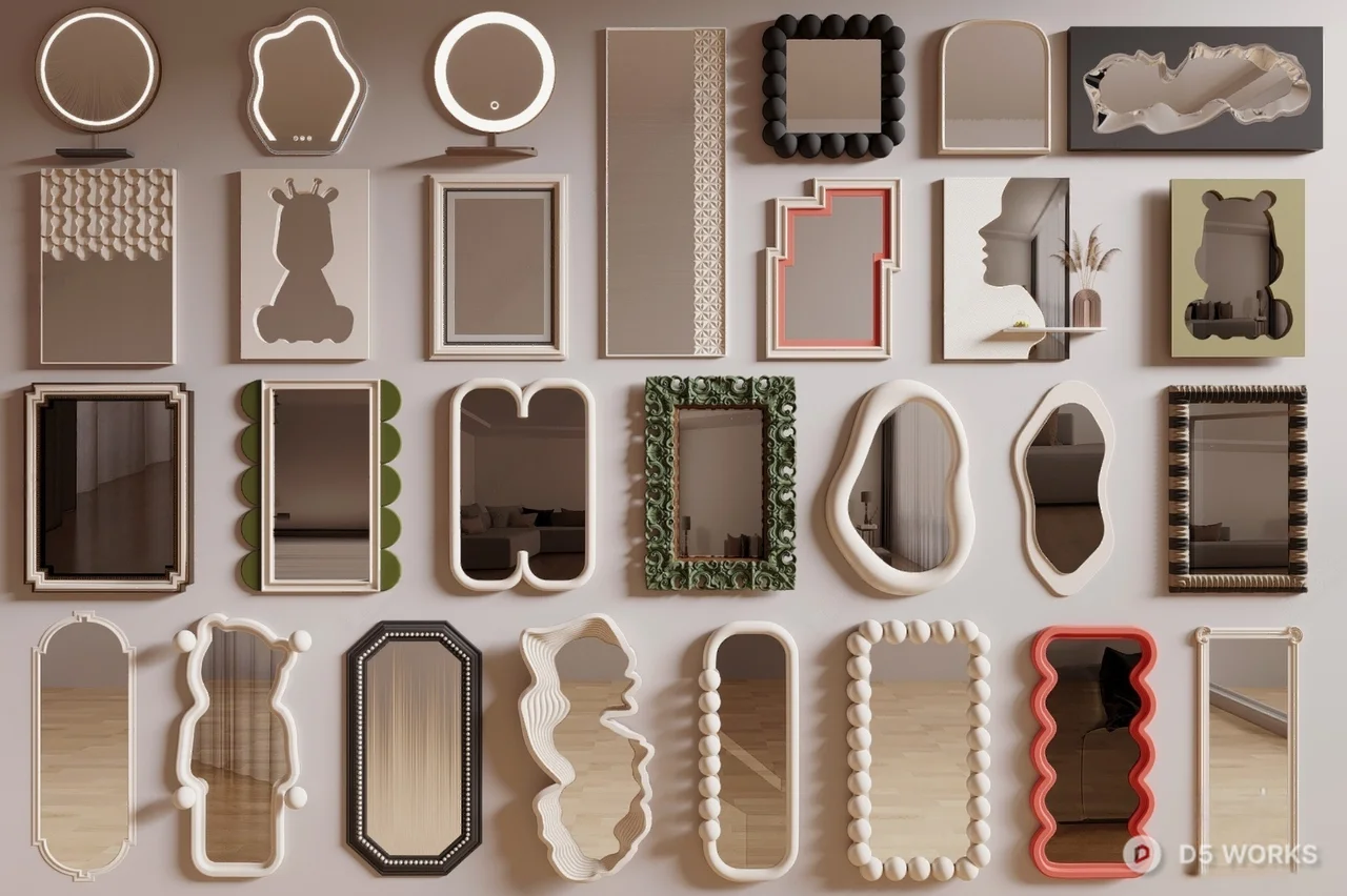 Decorative Mirror Collection 3d model - Image 1