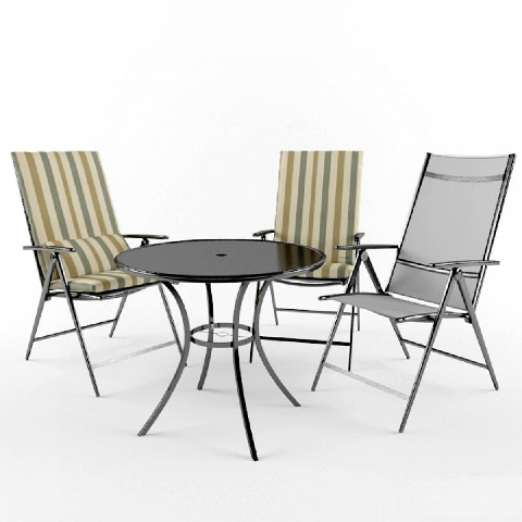 Modern Outdoor Table & Chairs Set