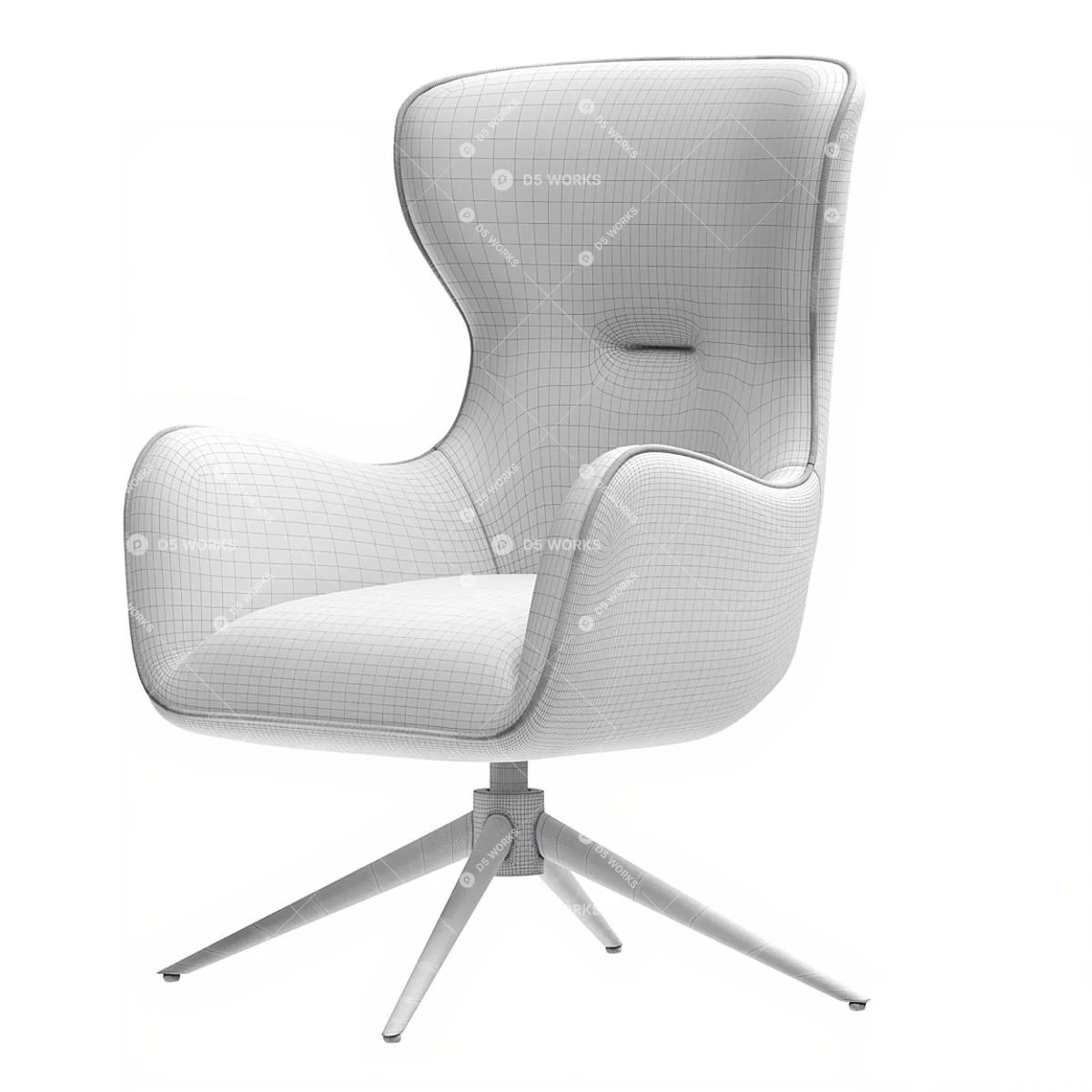 Modern Armchair 3d model thumbnail 3