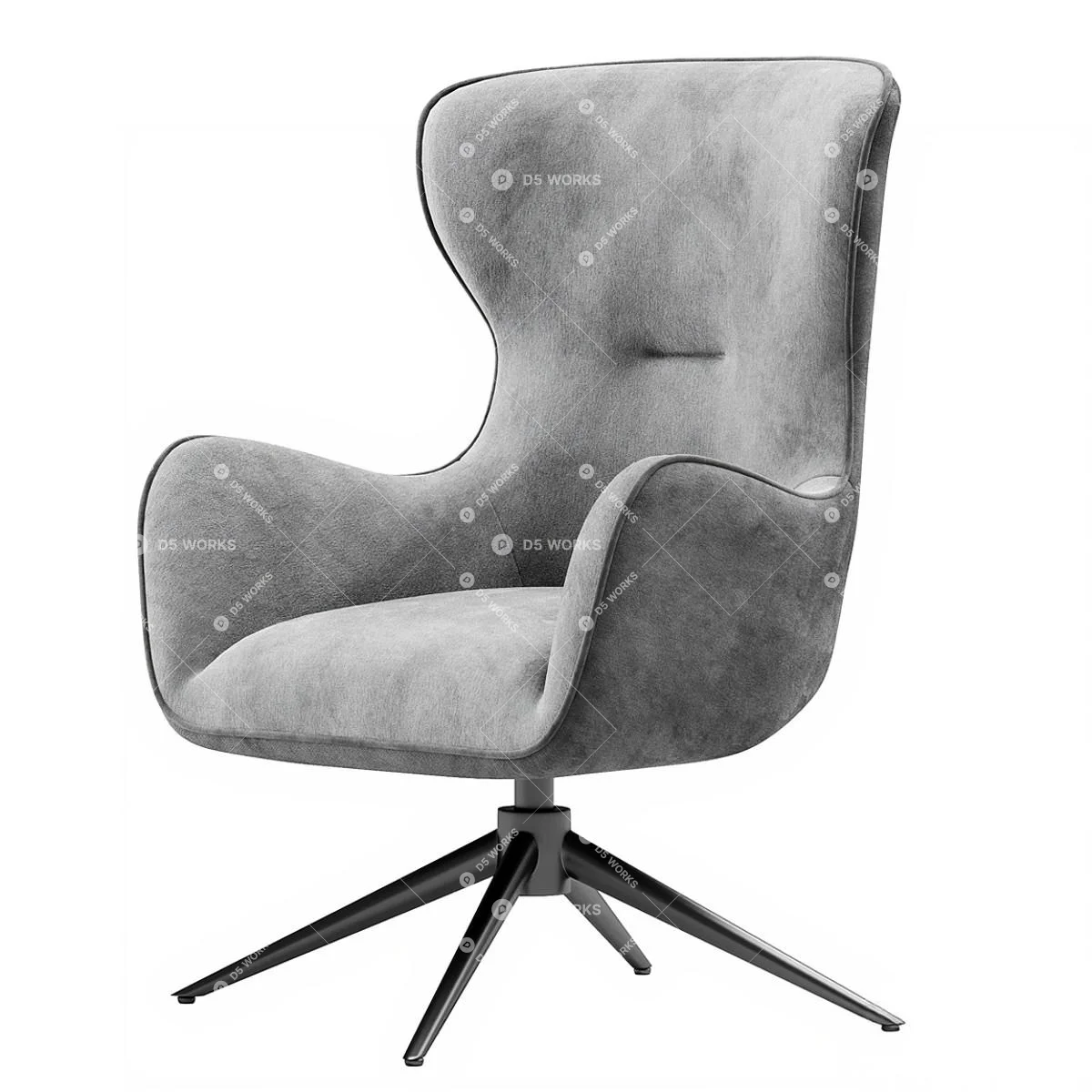 Modern Armchair 3d model thumbnail 2