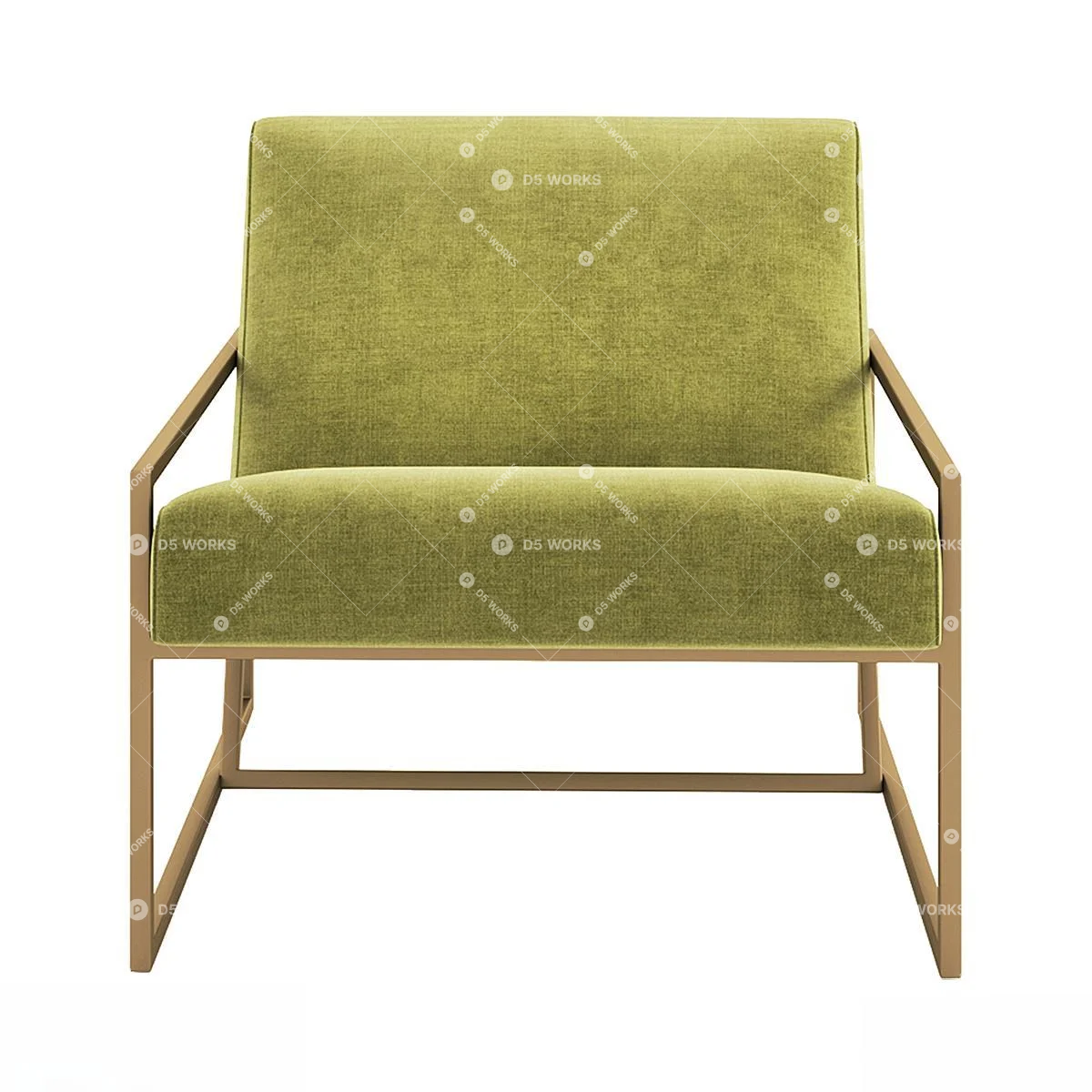 Armchair 3d model thumbnail 2