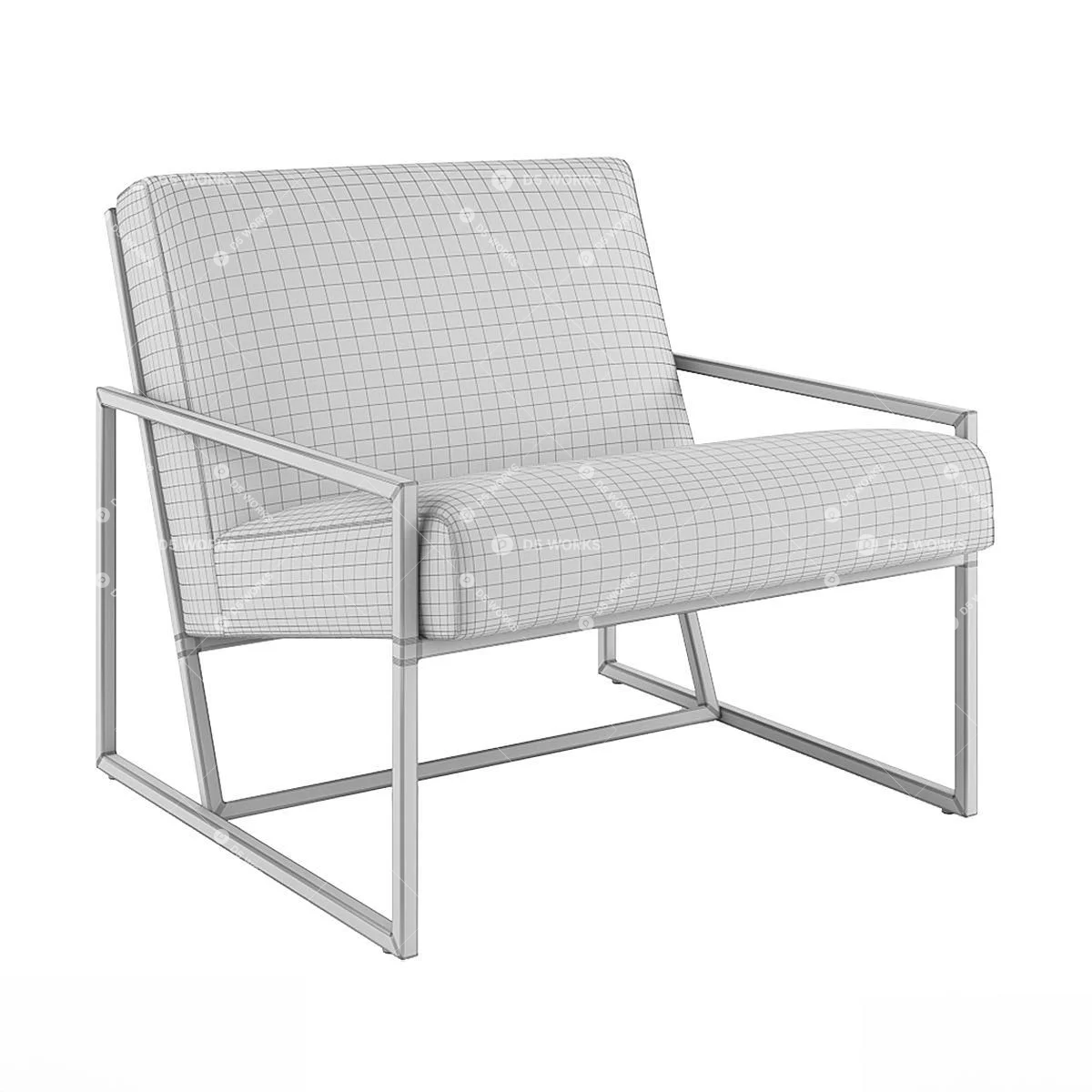 Armchair 3d model thumbnail 4