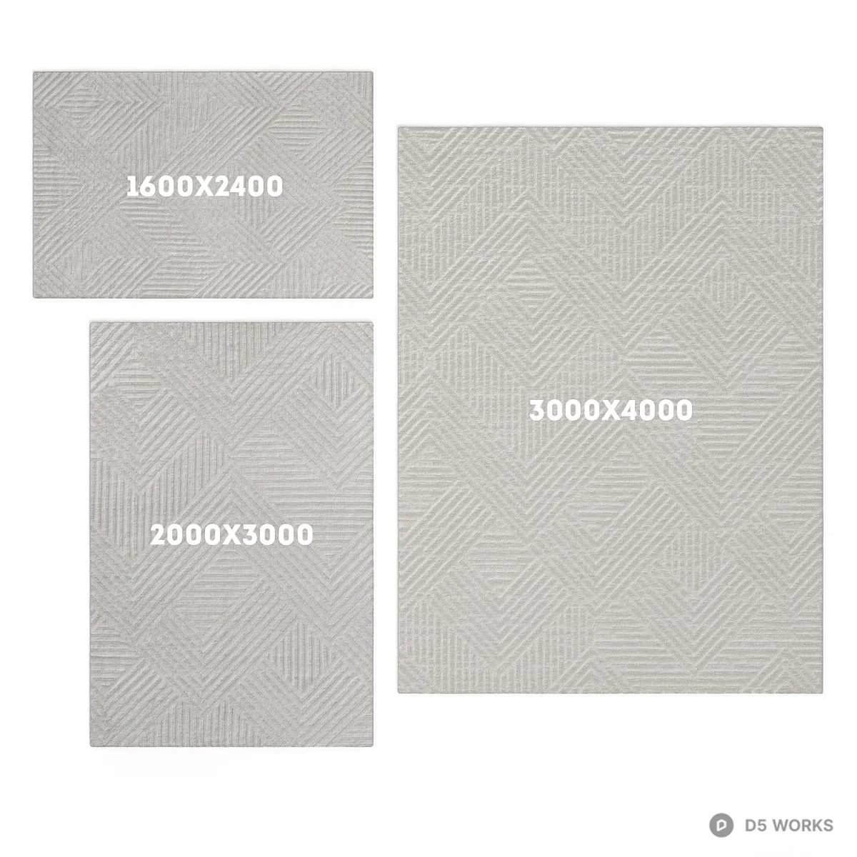 Textured Geometric Rug 3d model thumbnail 2