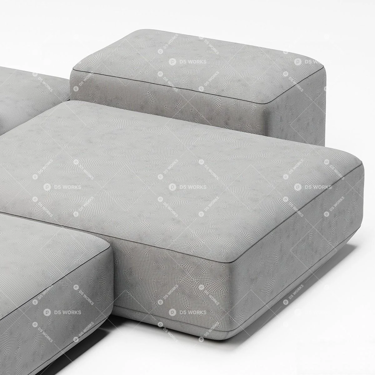 Modern Modular Sofa 3d model thumbnail 2