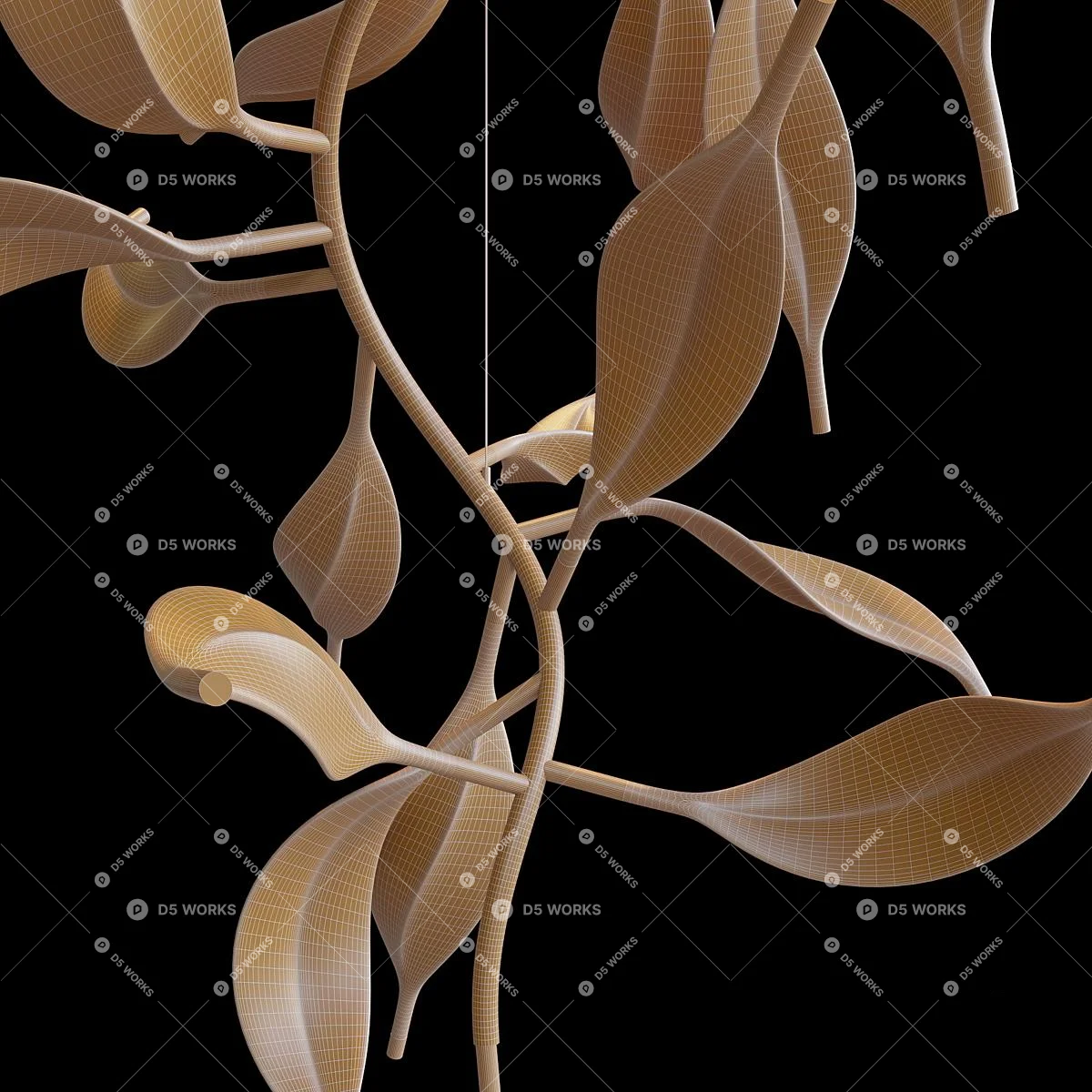 Art Deco Pendant Light 3d model thumbnail 3