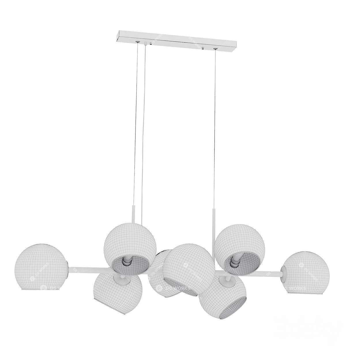 Modern Pendant Light 3d model thumbnail 3