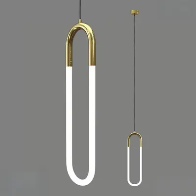 Minimalist U-Shaped Pendant Light 3d model