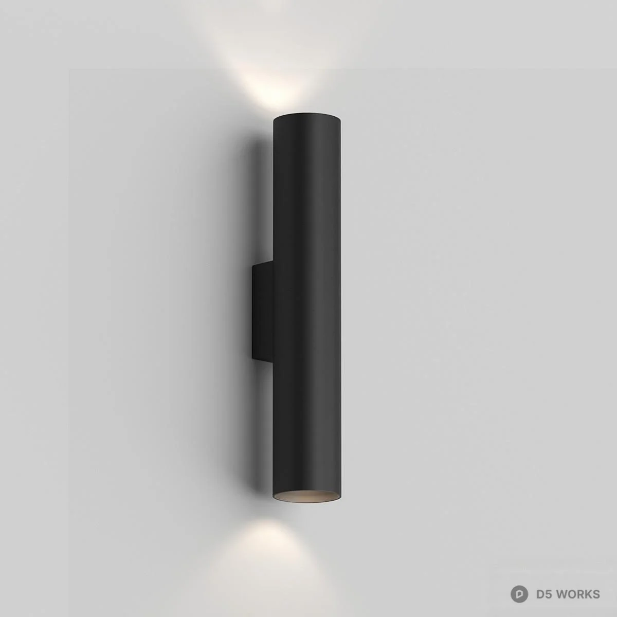 Minimalist Cylindrical Wall Lamp 3d model thumbnail 3