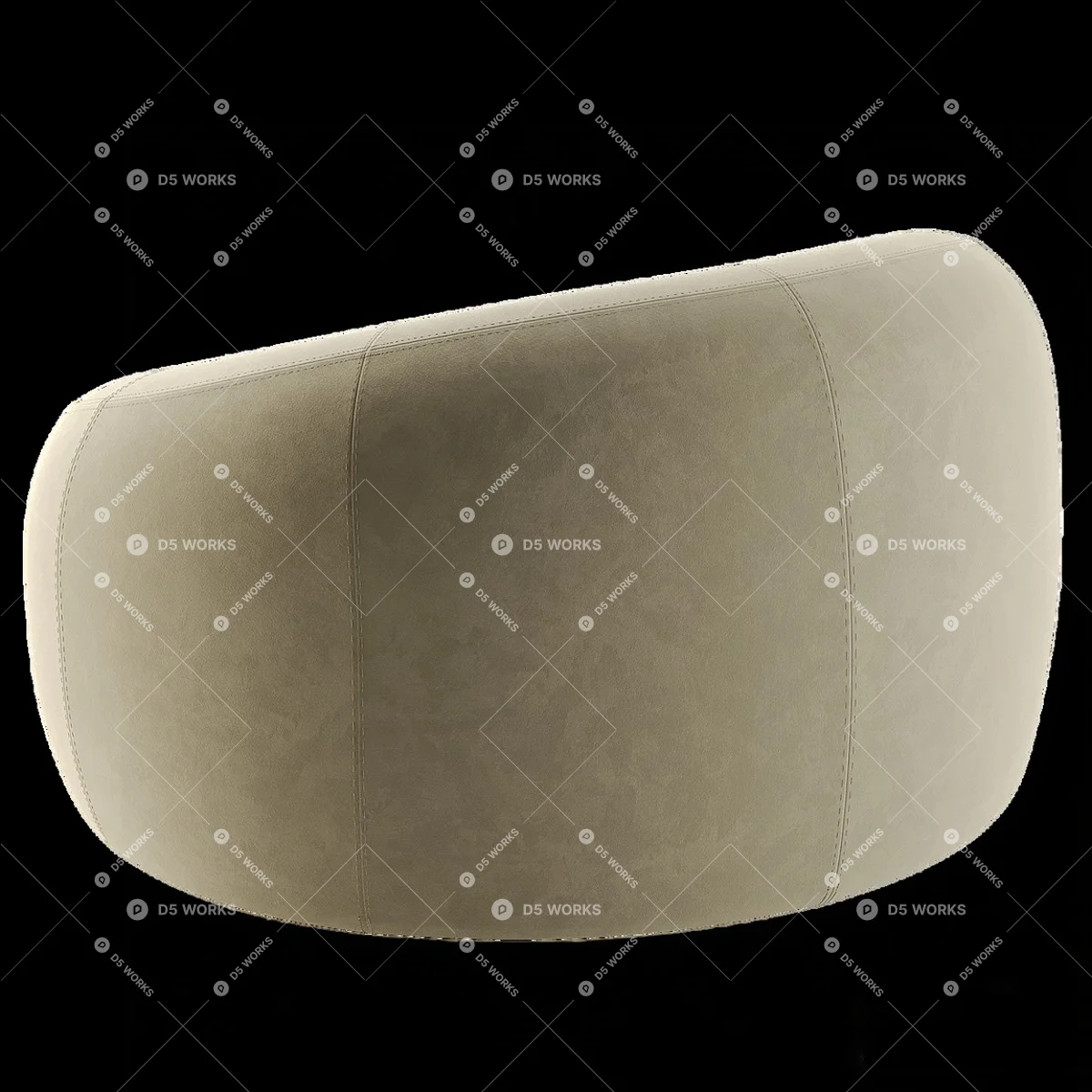 Contemporary Single Sofa 3d model thumbnail 3