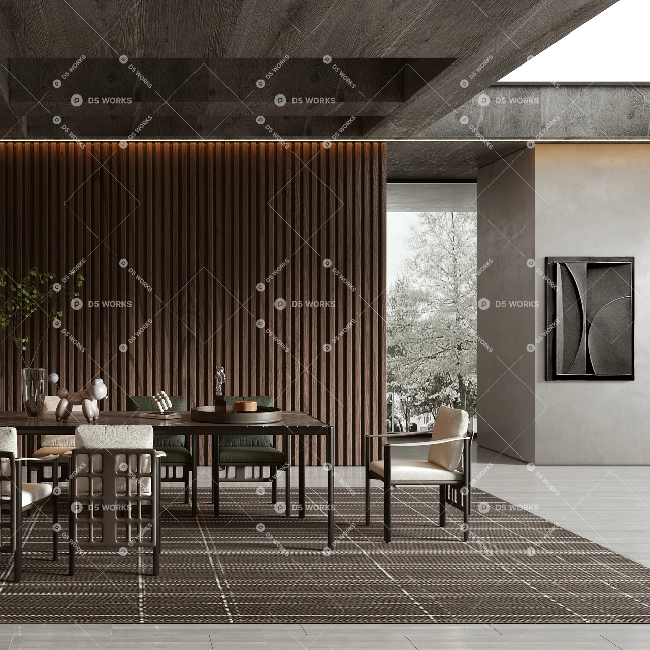 Dining Room (Villa) 3d model thumbnail 2