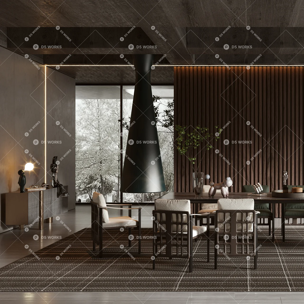 Dining Room (Villa) 3d model thumbnail 4