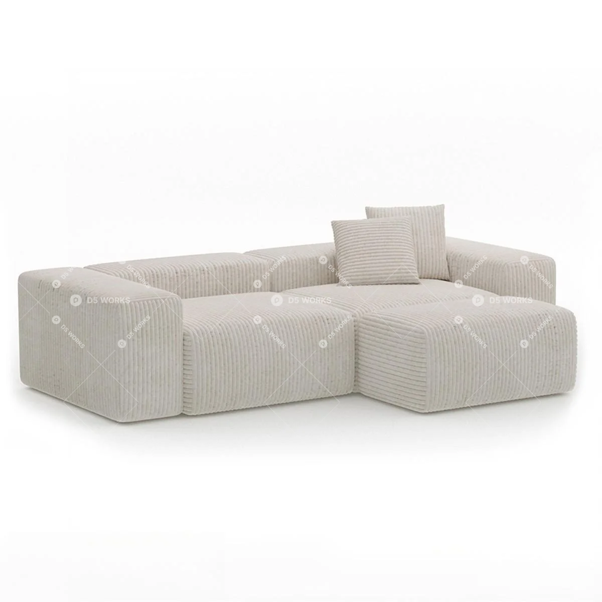 Contemporary Two-seater Sofa 3d model thumbnail 2