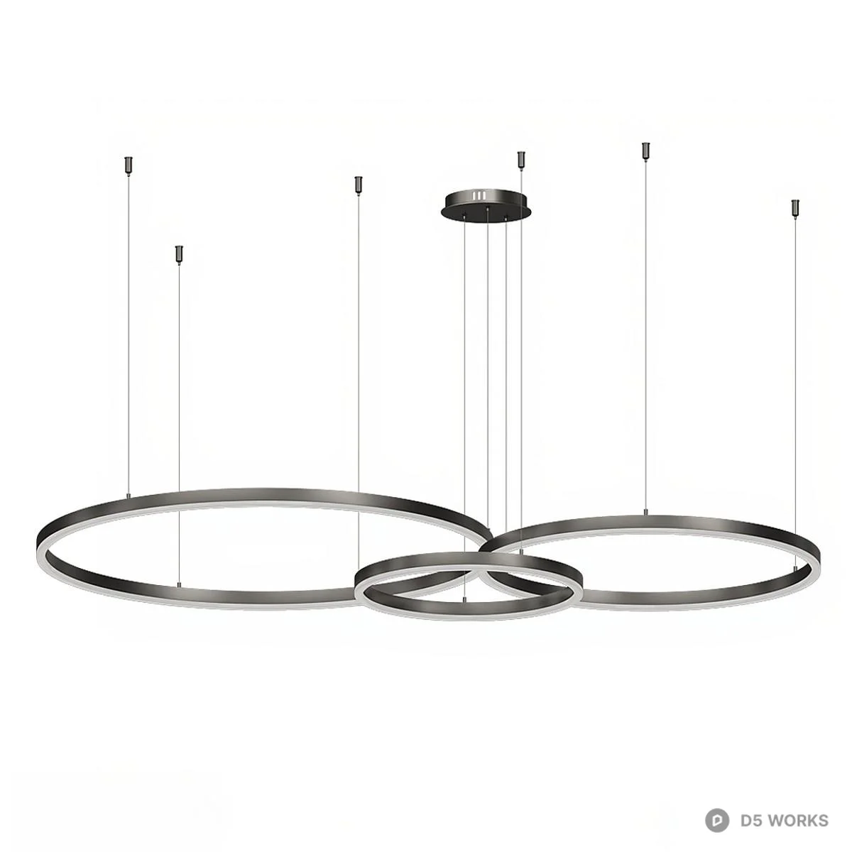 Minimalist Ring Pendant Light 3d model - Image 1