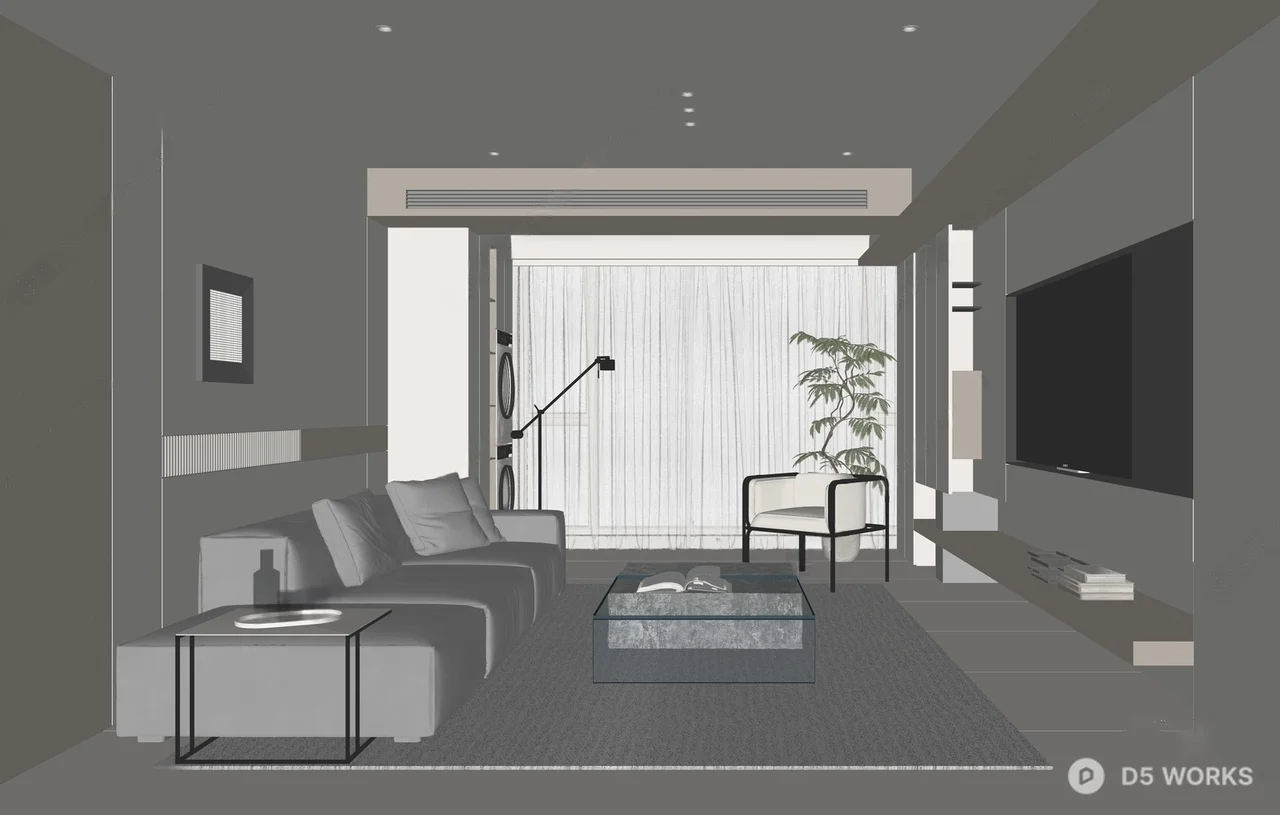 Cream Pleated Roller Blind 3d model thumbnail 2
