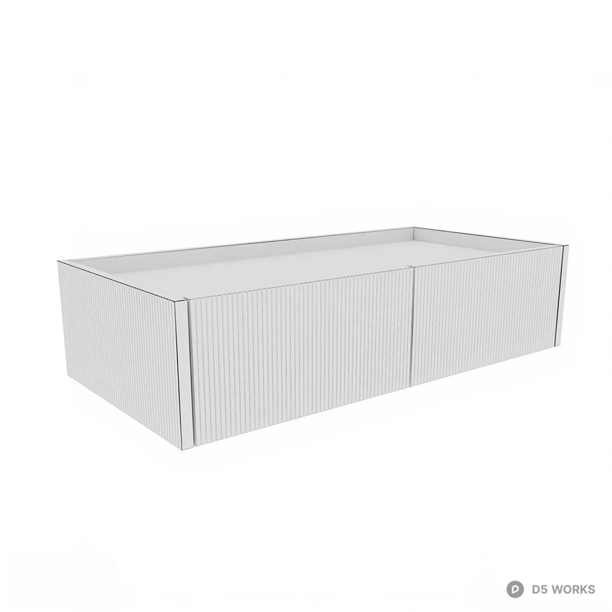 Slim Vertical Groove Storage Cabinet 3d model thumbnail 2
