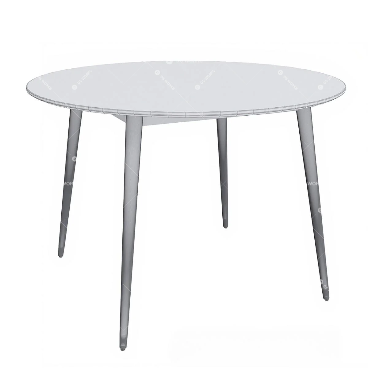 Mid-Century Modern Dining Table 3d model thumbnail 2