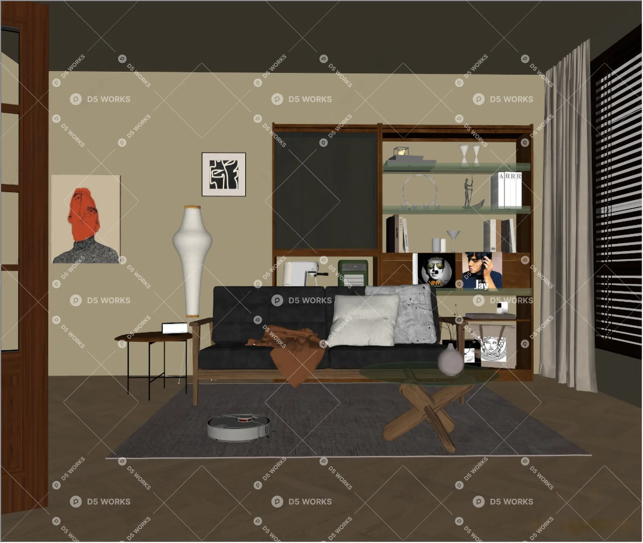 Study Room 3d model thumbnail 2