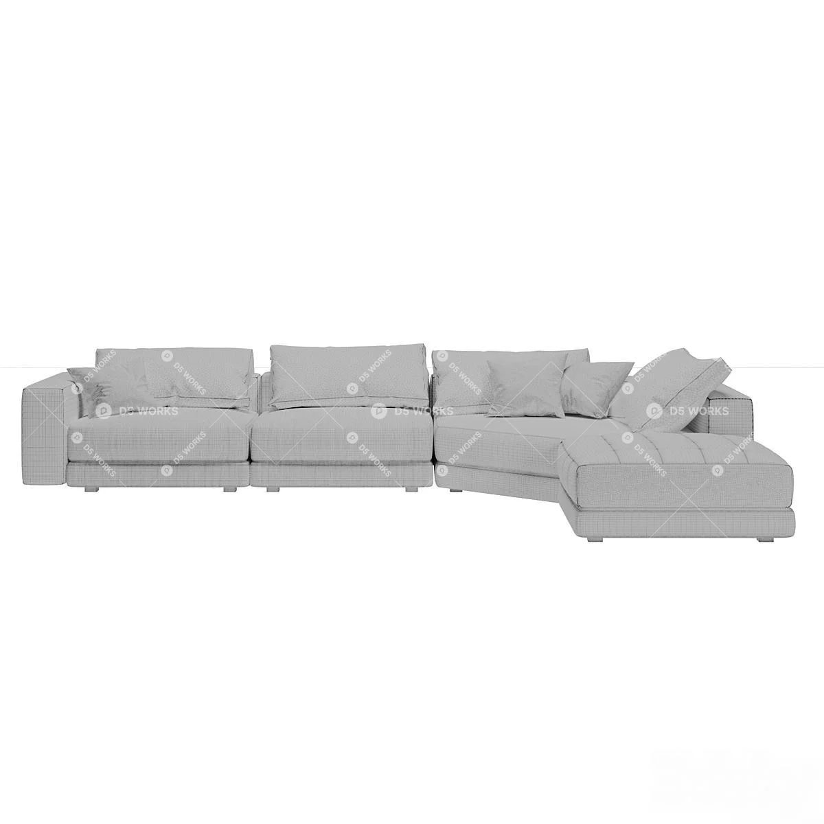 Irregular-shaped Sofa 3d model thumbnail 3