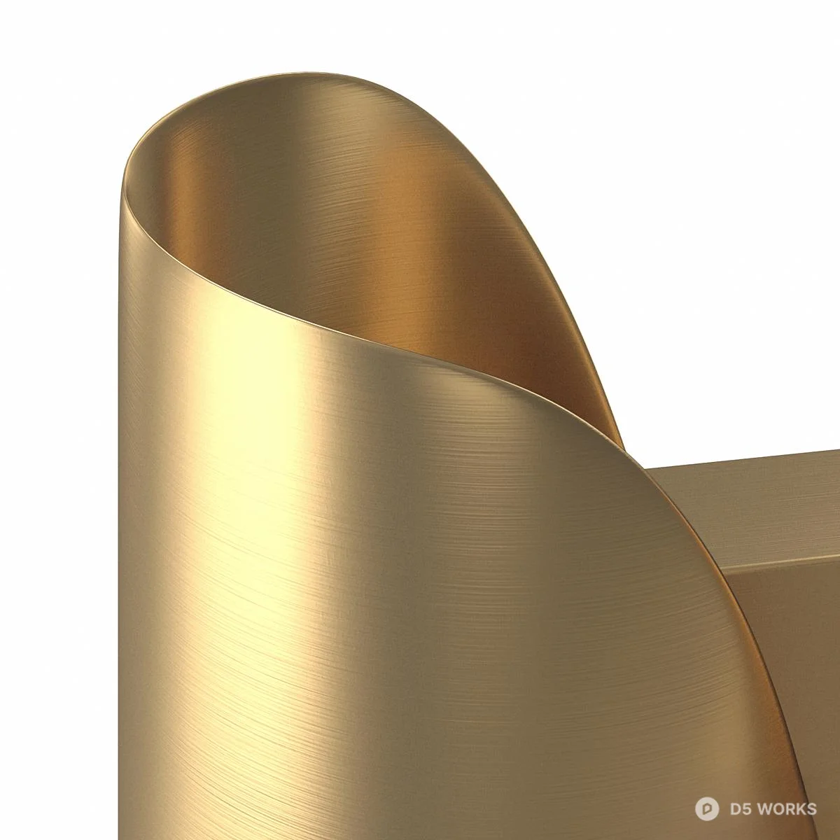 Sculptural Brass Wall Lamp 3d model thumbnail 3