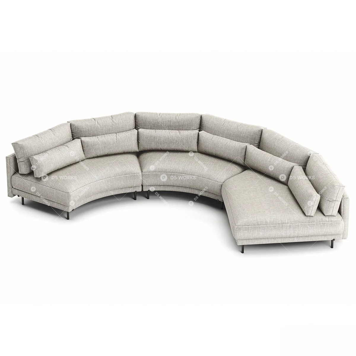 Irregular-shaped Sofa 3d model thumbnail 3