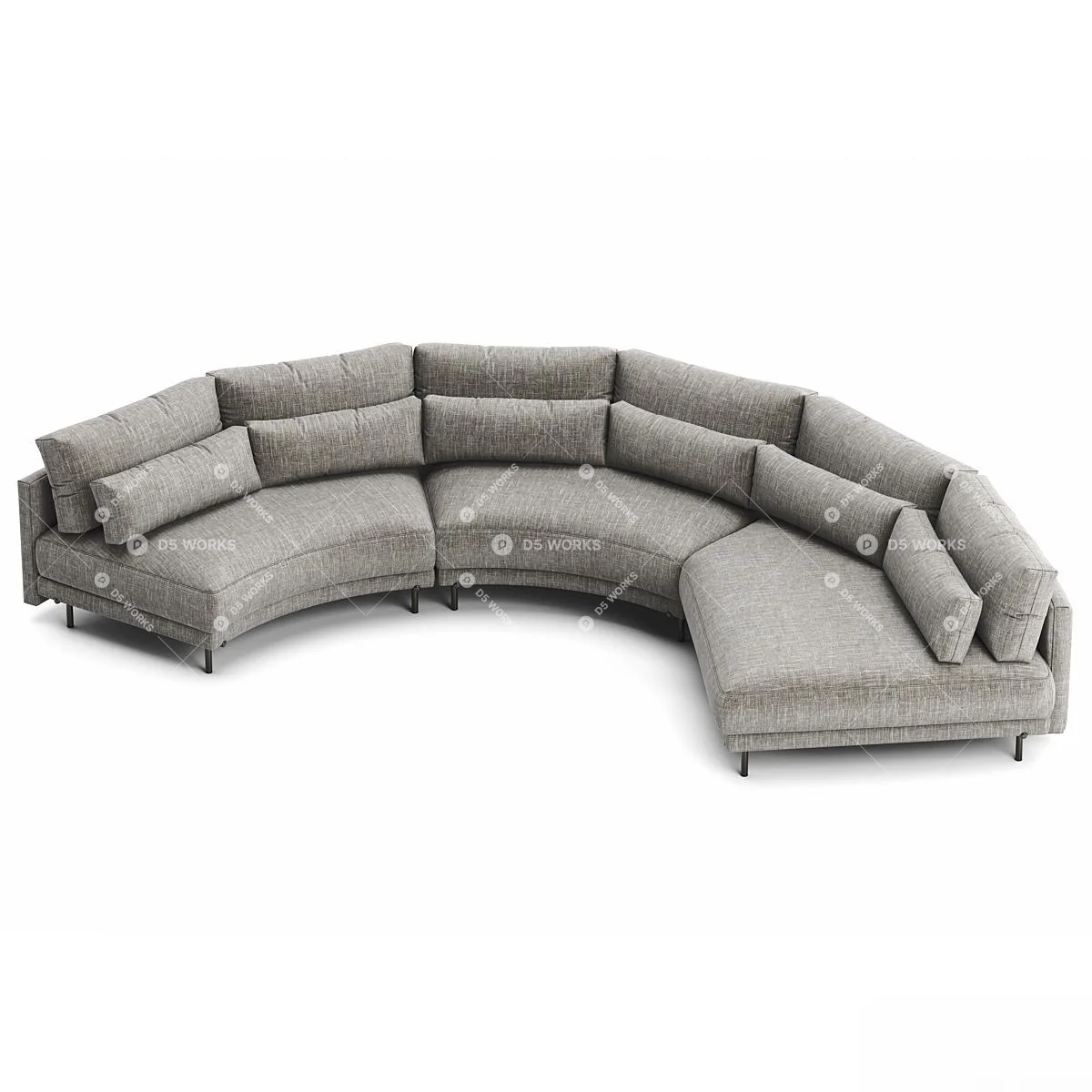 Irregular-shaped Sofa 3d model thumbnail 2
