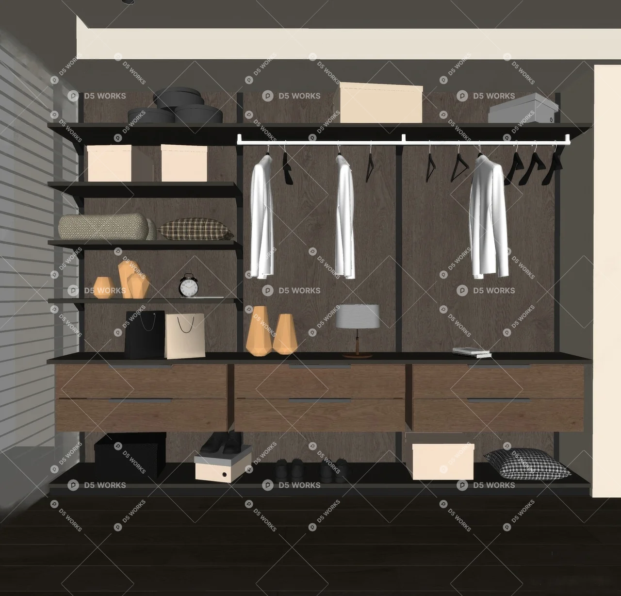 Modern Wardrobe 3d model thumbnail 2