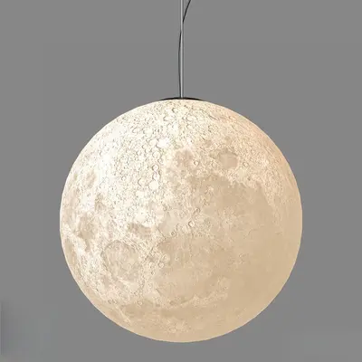 Lunar Surface Texture Pendant Light 3d model