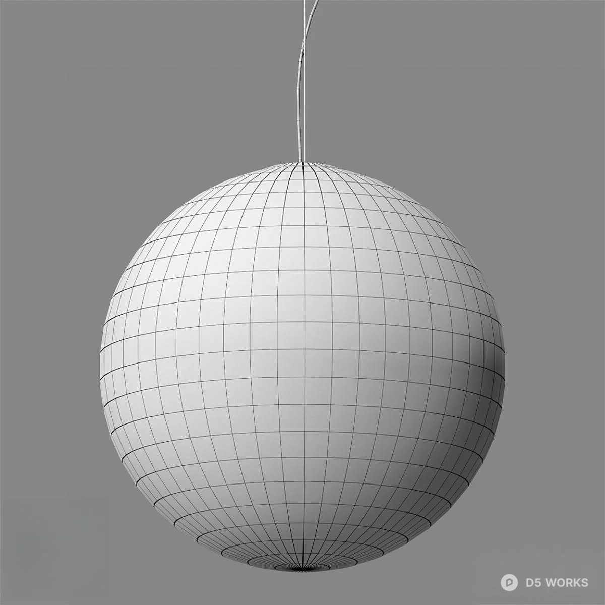 Lunar Surface Texture Pendant Light 3d model thumbnail 2