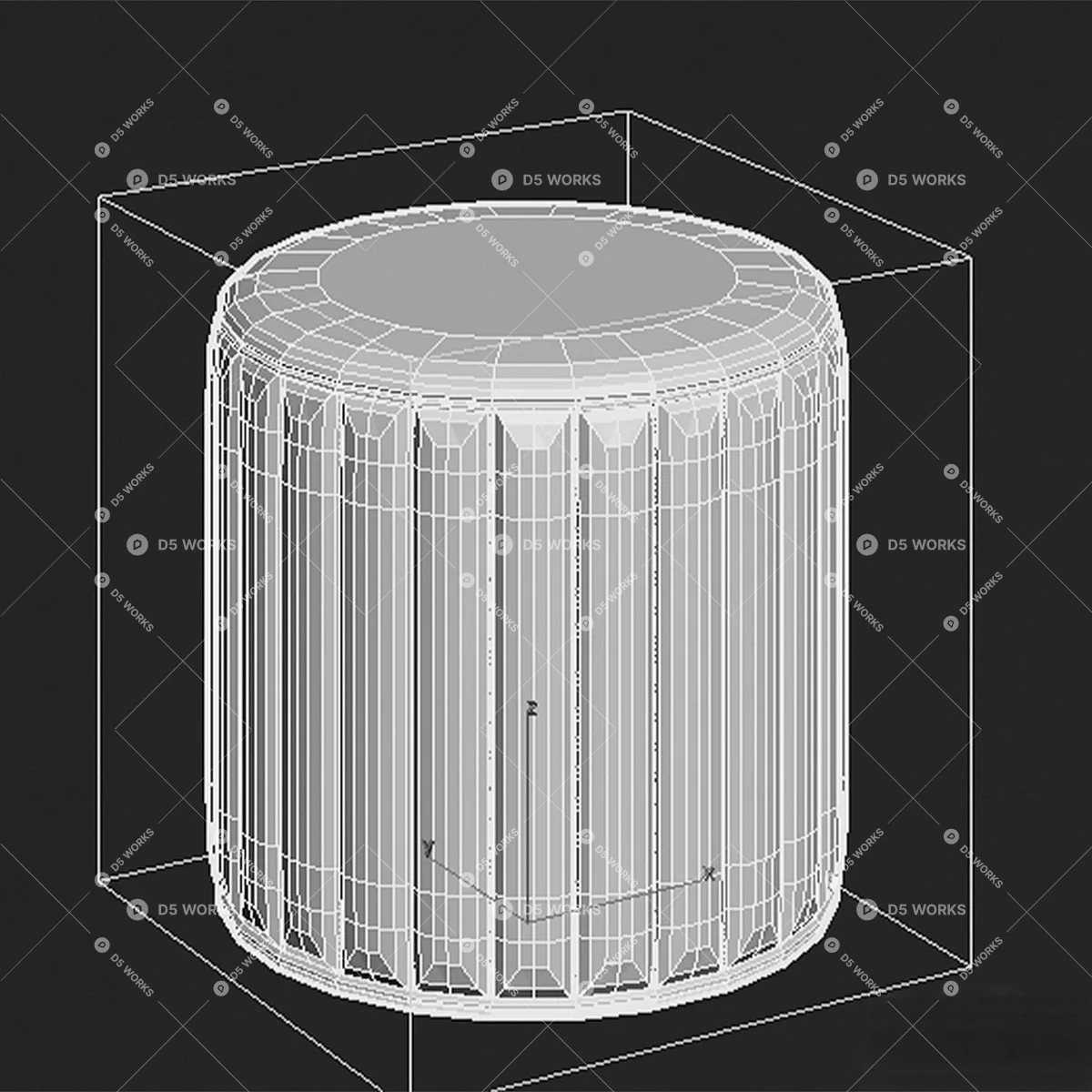 Contemporary Sofa Stool 3d model thumbnail 2