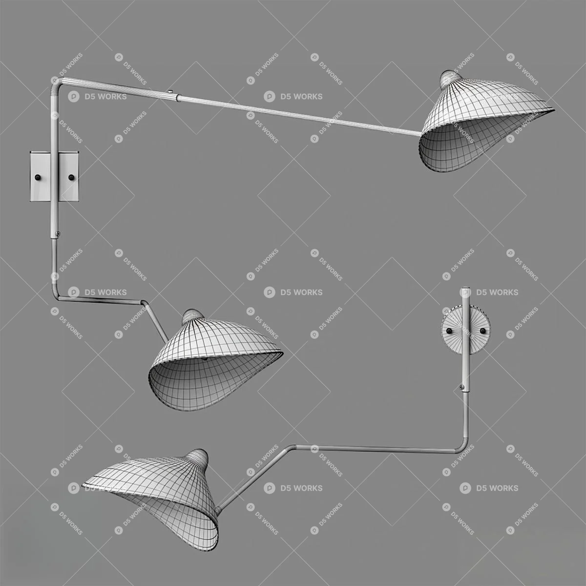 Modern Wall Lamp 3d model thumbnail 2