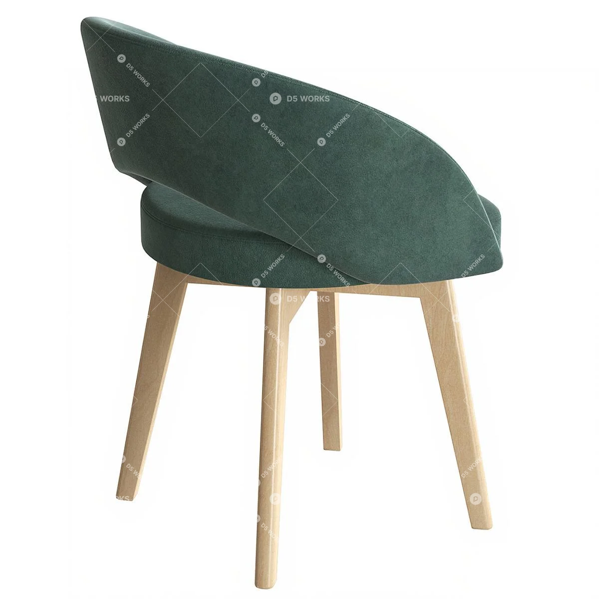 Modern Study Chair 3d model thumbnail 3