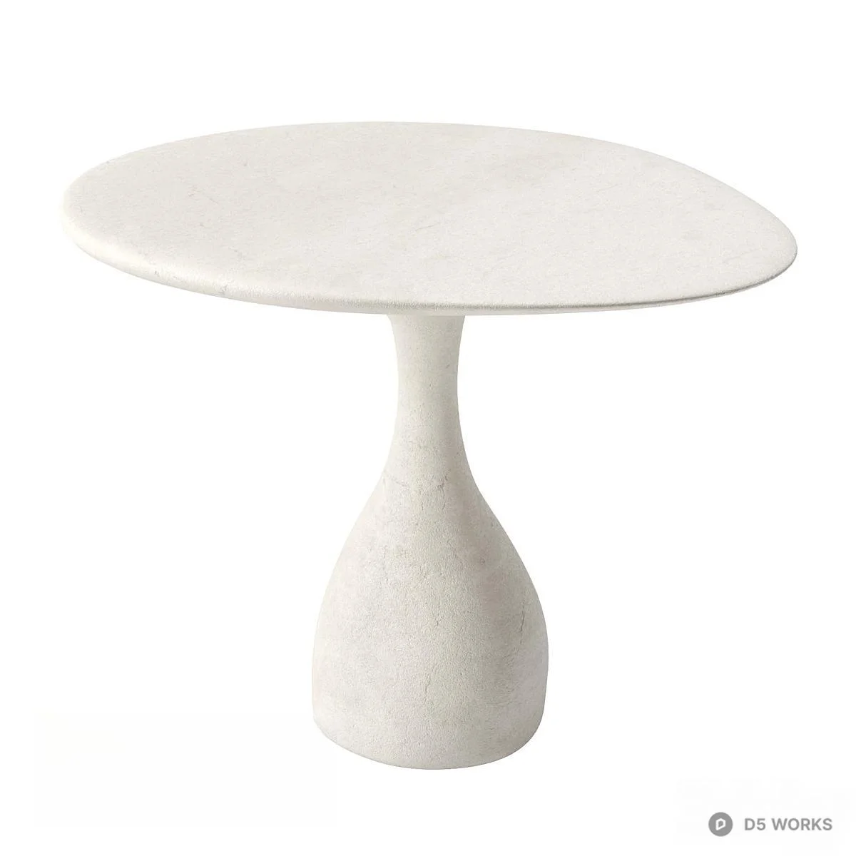 Organic Modern Dining Table 3d model thumbnail 2