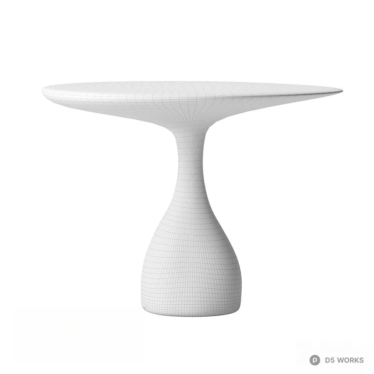 Organic Modern Dining Table 3d model thumbnail 4