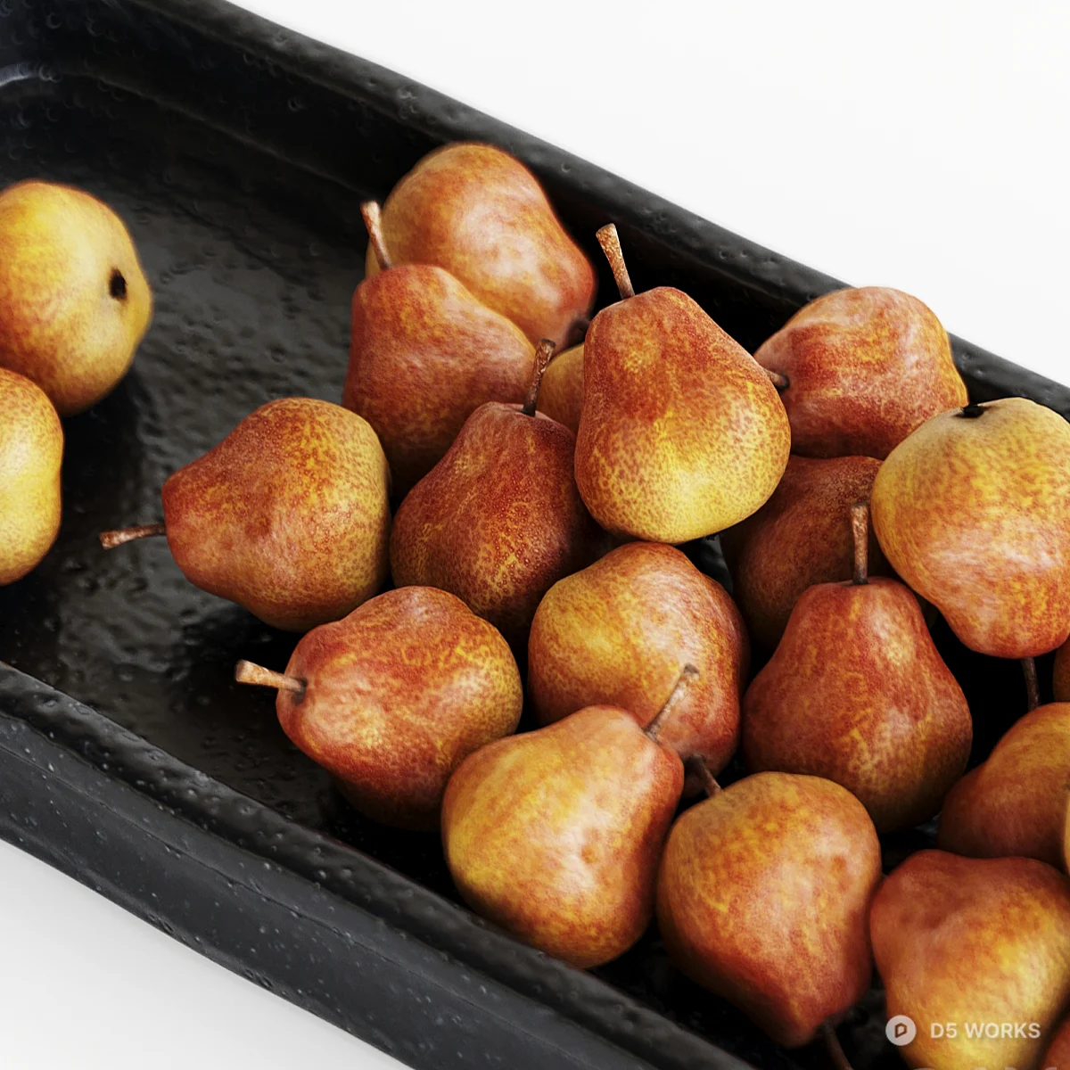 Cast Iron Fruit Tray With Handles 3d model thumbnail 3
