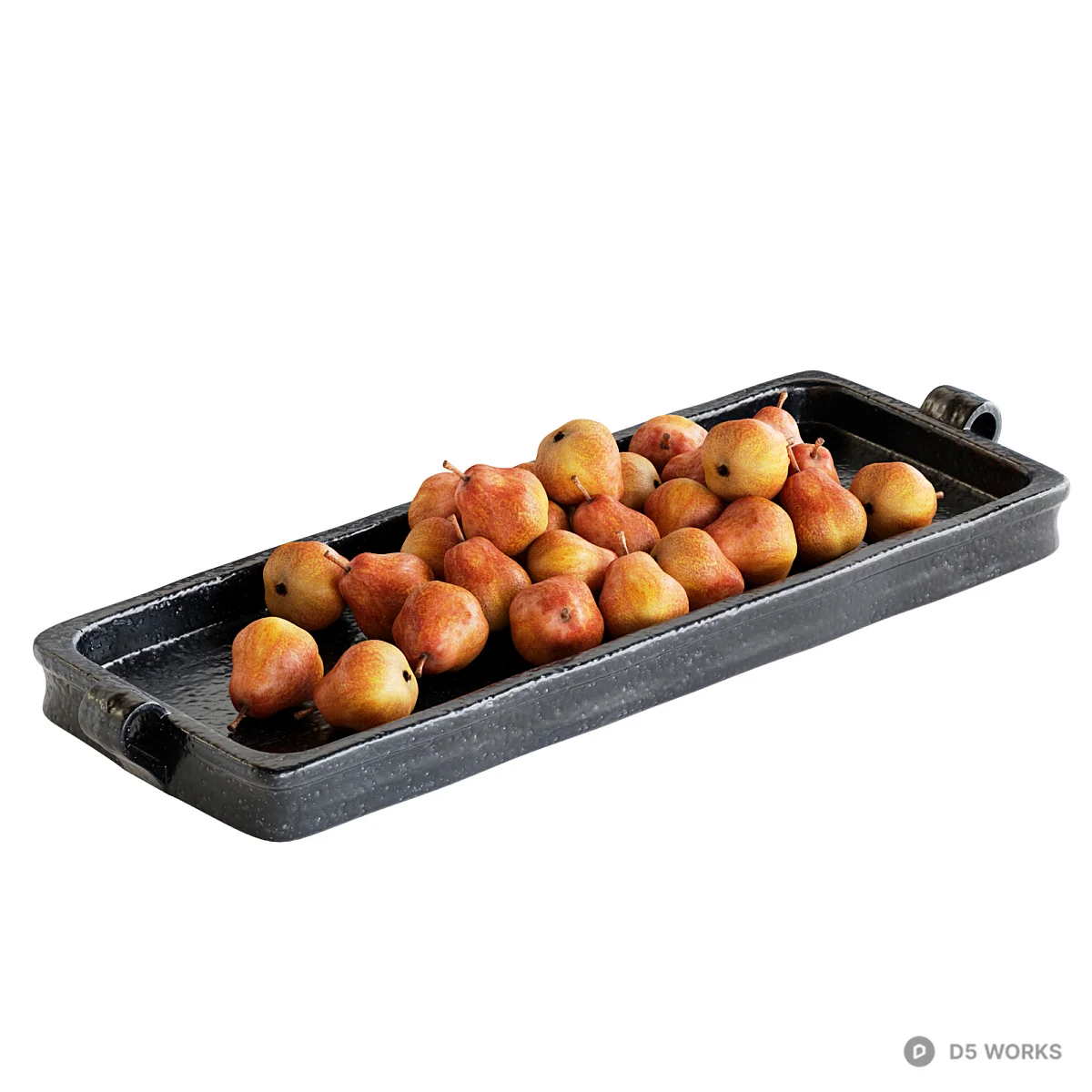 Cast Iron Fruit Tray With Handles 3d model - Image 1