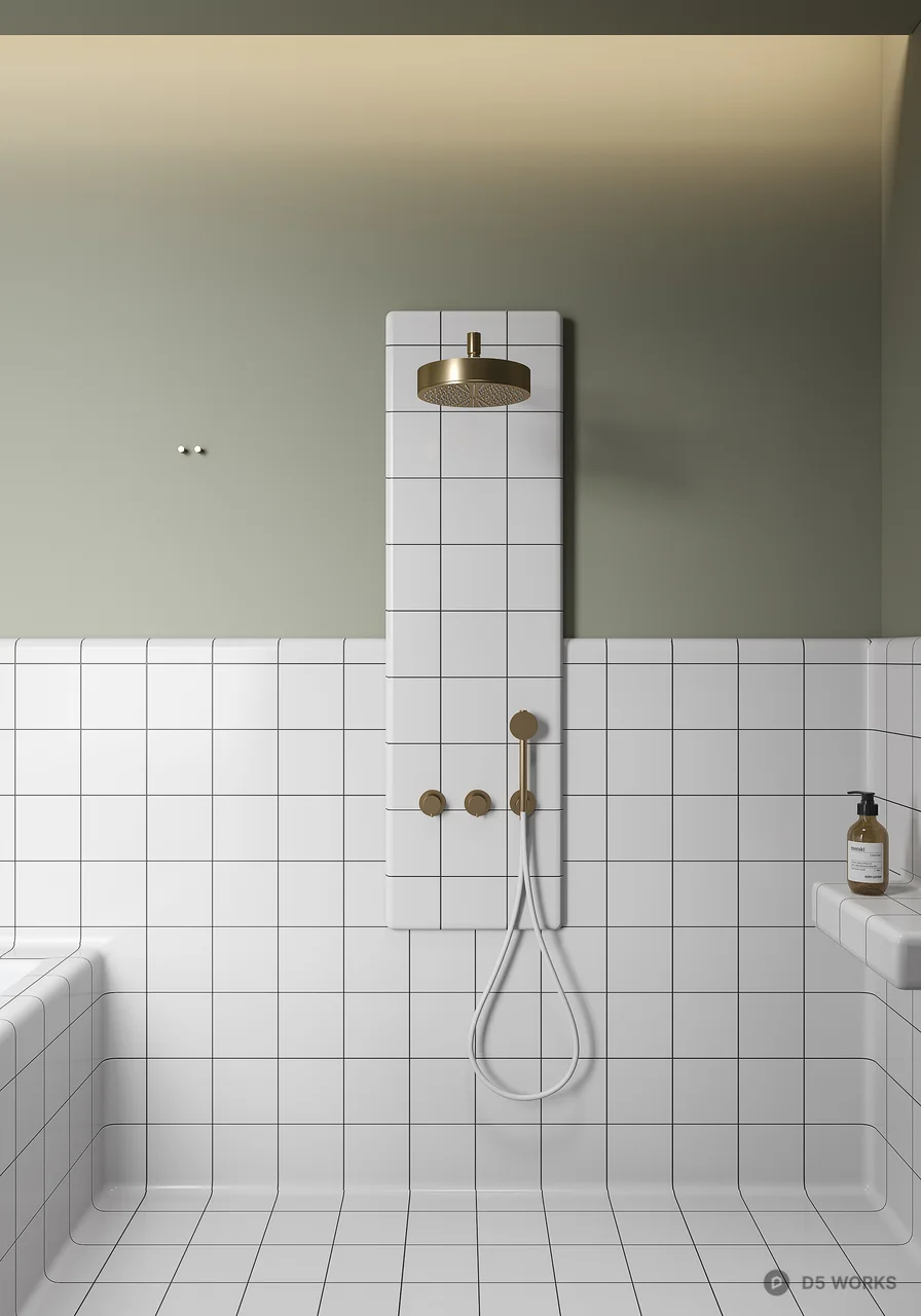 Minimalist Geometric Wall Lamp 3d model thumbnail 2