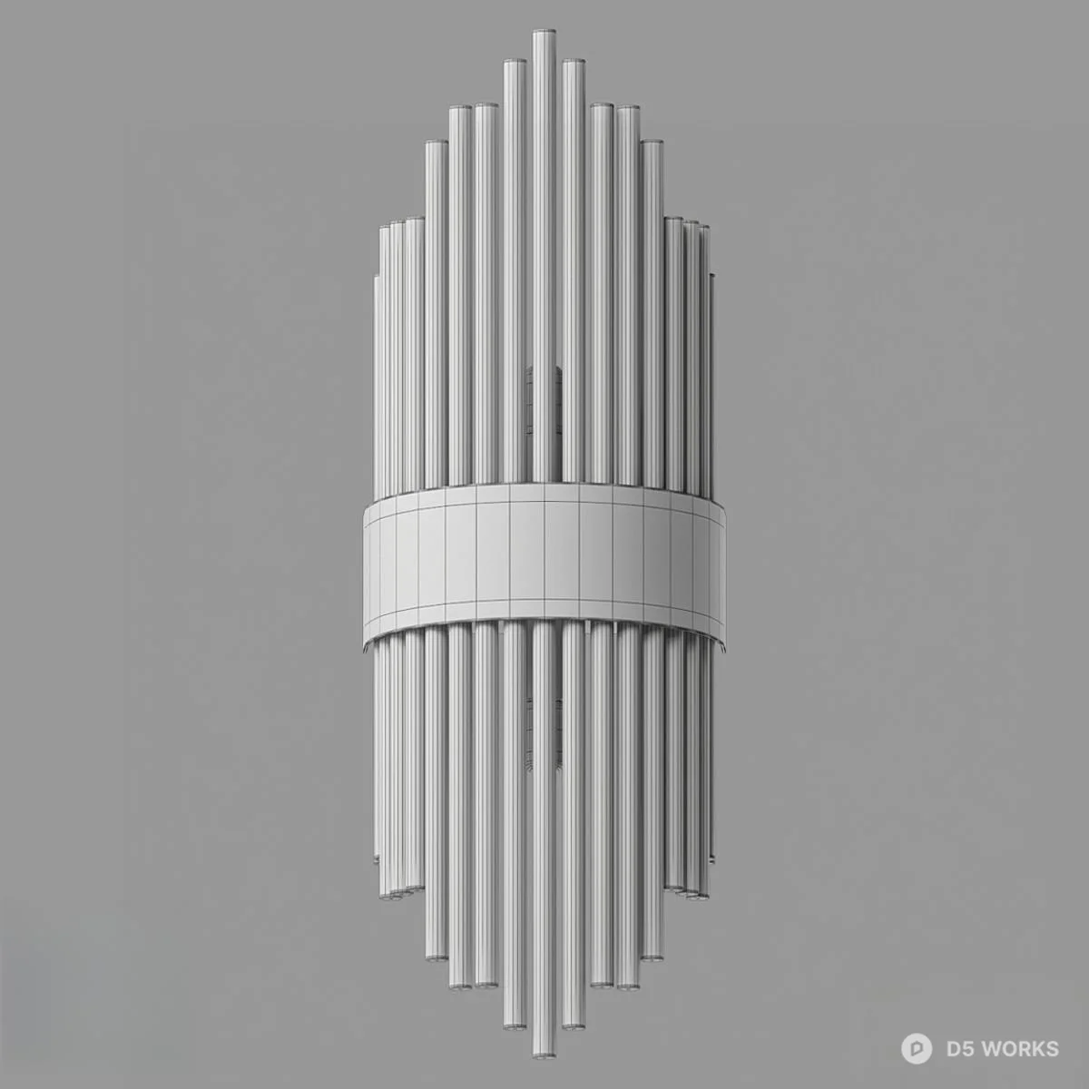 Layered Cone Pendant Light 3d model thumbnail 2