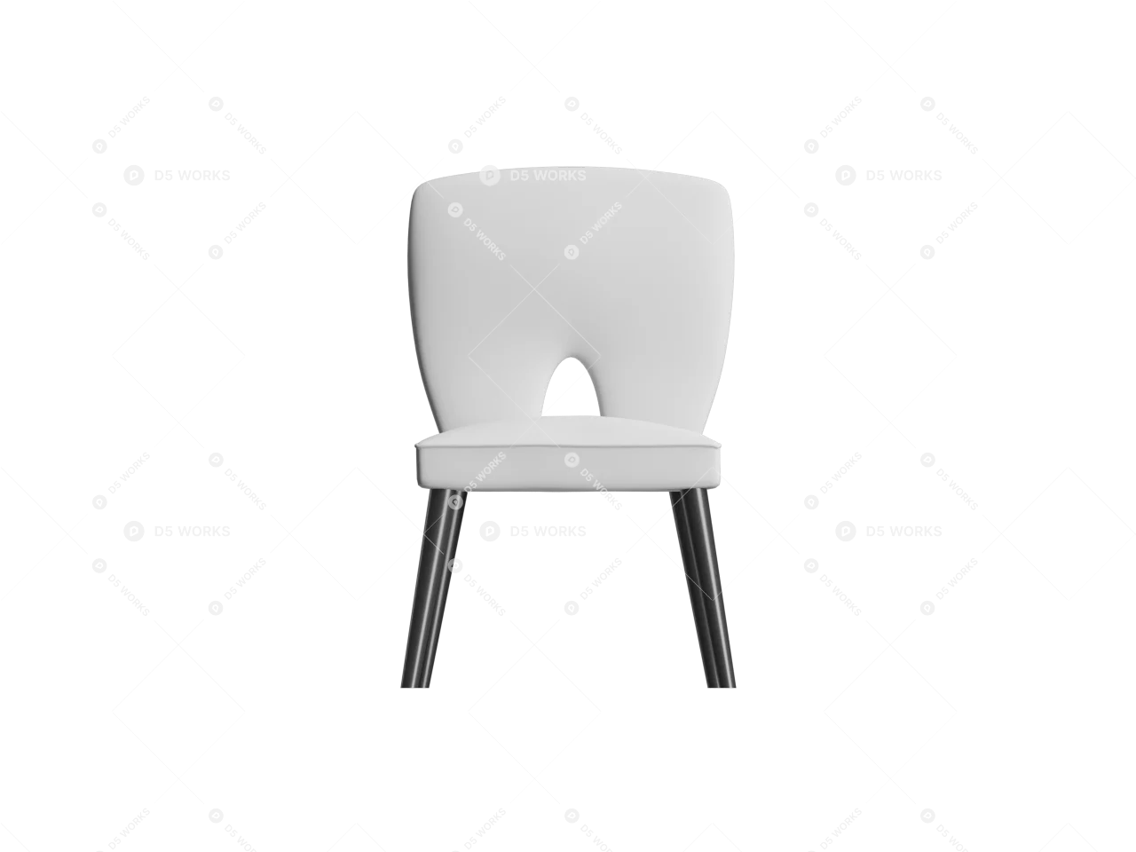 Contemporary Dining Chair 3d model thumbnail 2