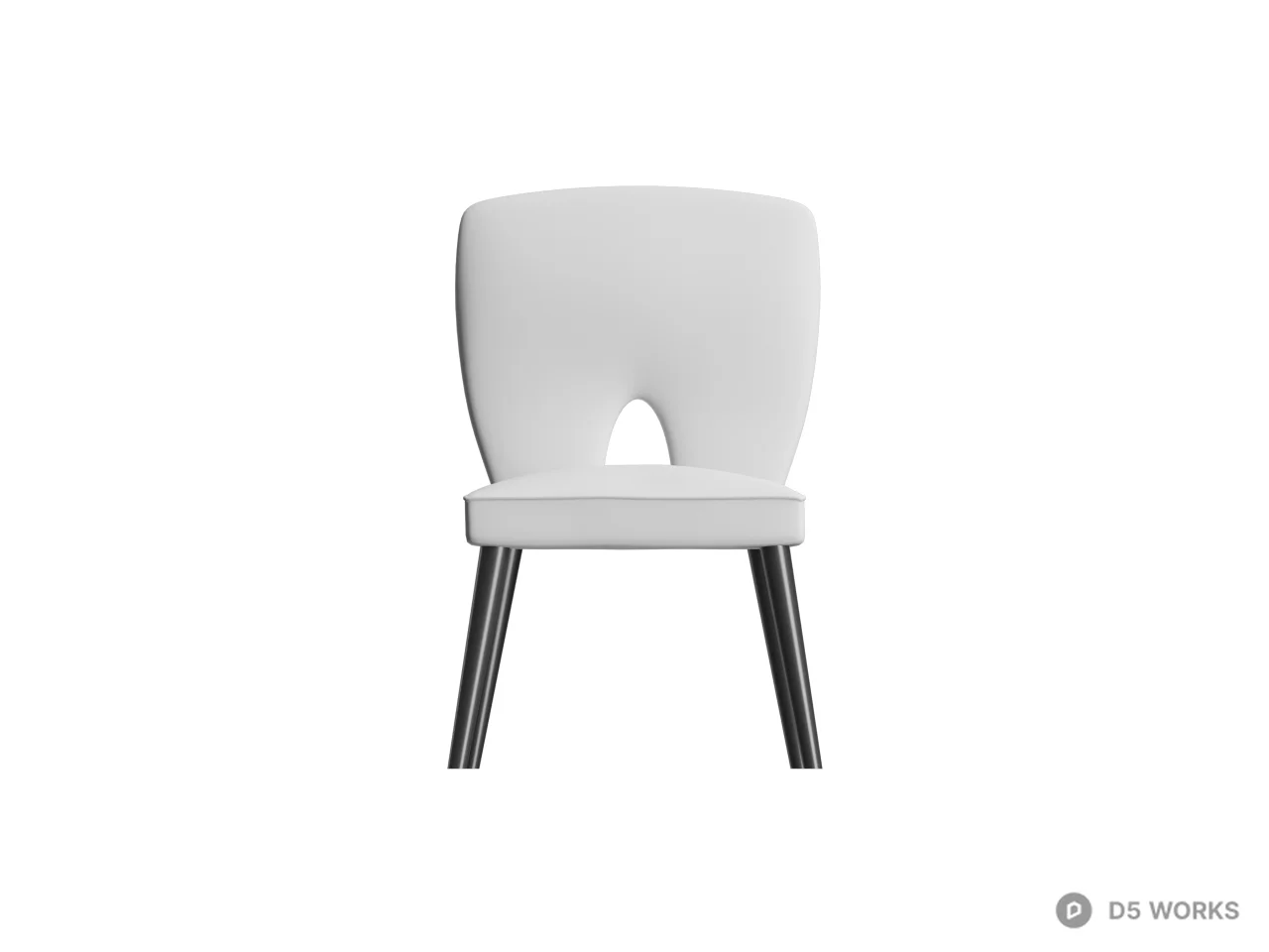 Minimalist White Leisure Chair 3d model thumbnail 2