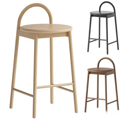 Scandinavian Bar Chair 3d model
