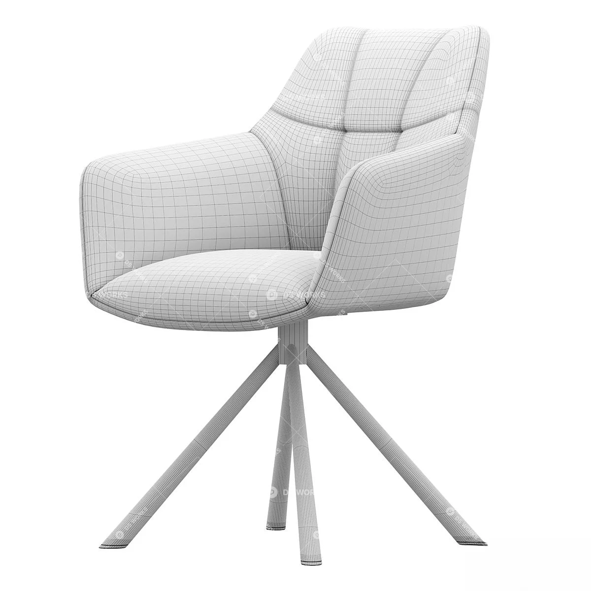 Modern Lounge Chair 3d model thumbnail 2
