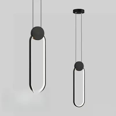 Minimalist Oval Pendant Light 3d model