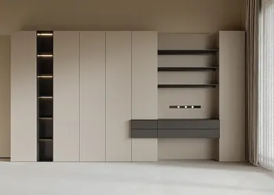 Minimalist Wardrobe With Integrated Lighting 3d model