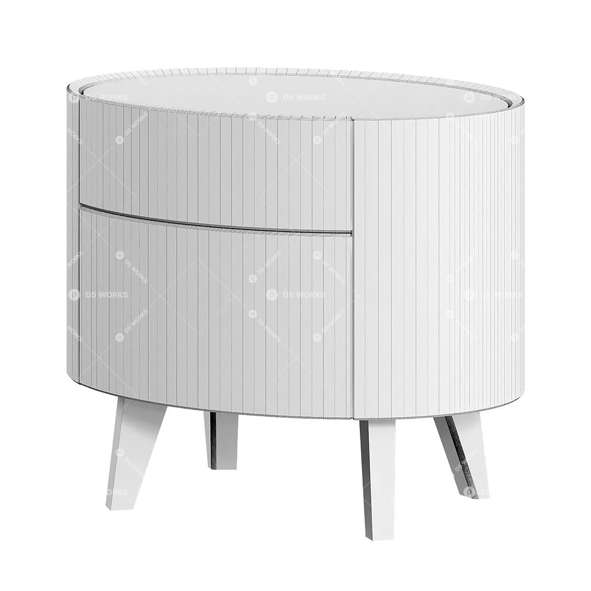 Modern Bedside table 3d model thumbnail 2